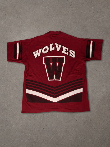 Vintage Chicago Wolves All Over Print Hockey Tee – 90s AHL Graphic Tee