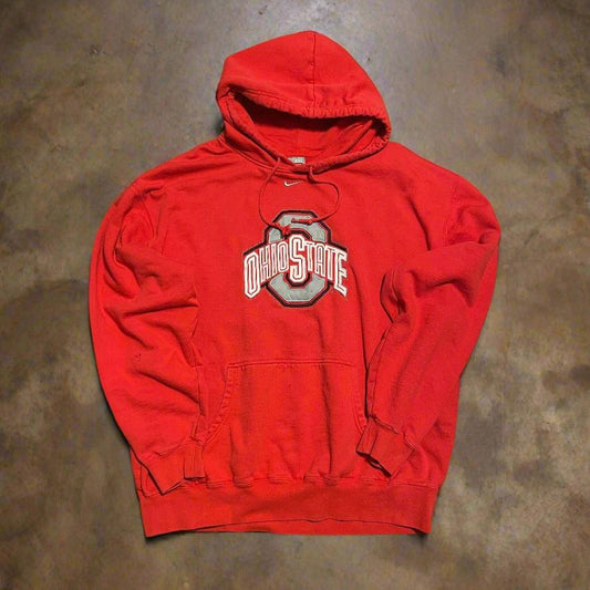 OSU Scarlet Center Nike Check Hoodie