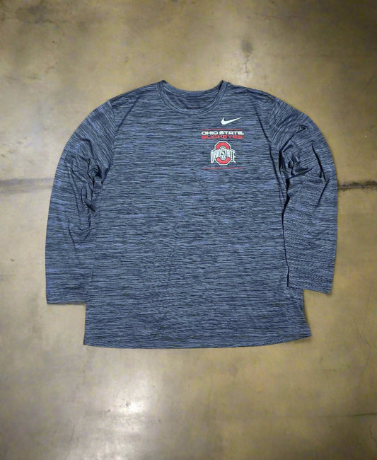 Nike Ohio State Buckeyes Heather Grey Long Sleeve Tee