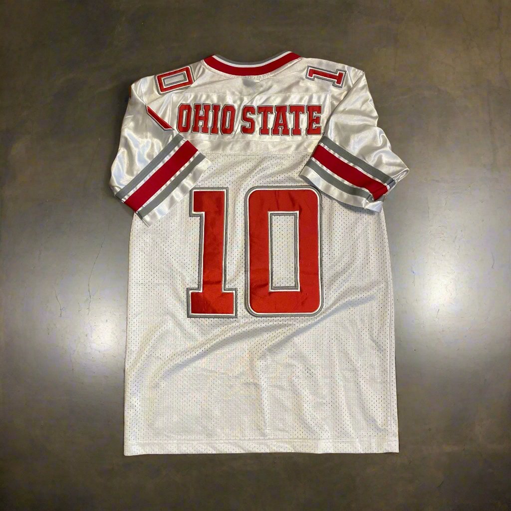 White Buckeyes Football Jersey #10