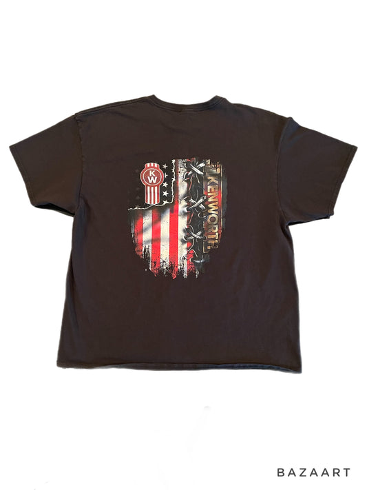 Vintage Kenworth American Flag T-Shirt - XXL