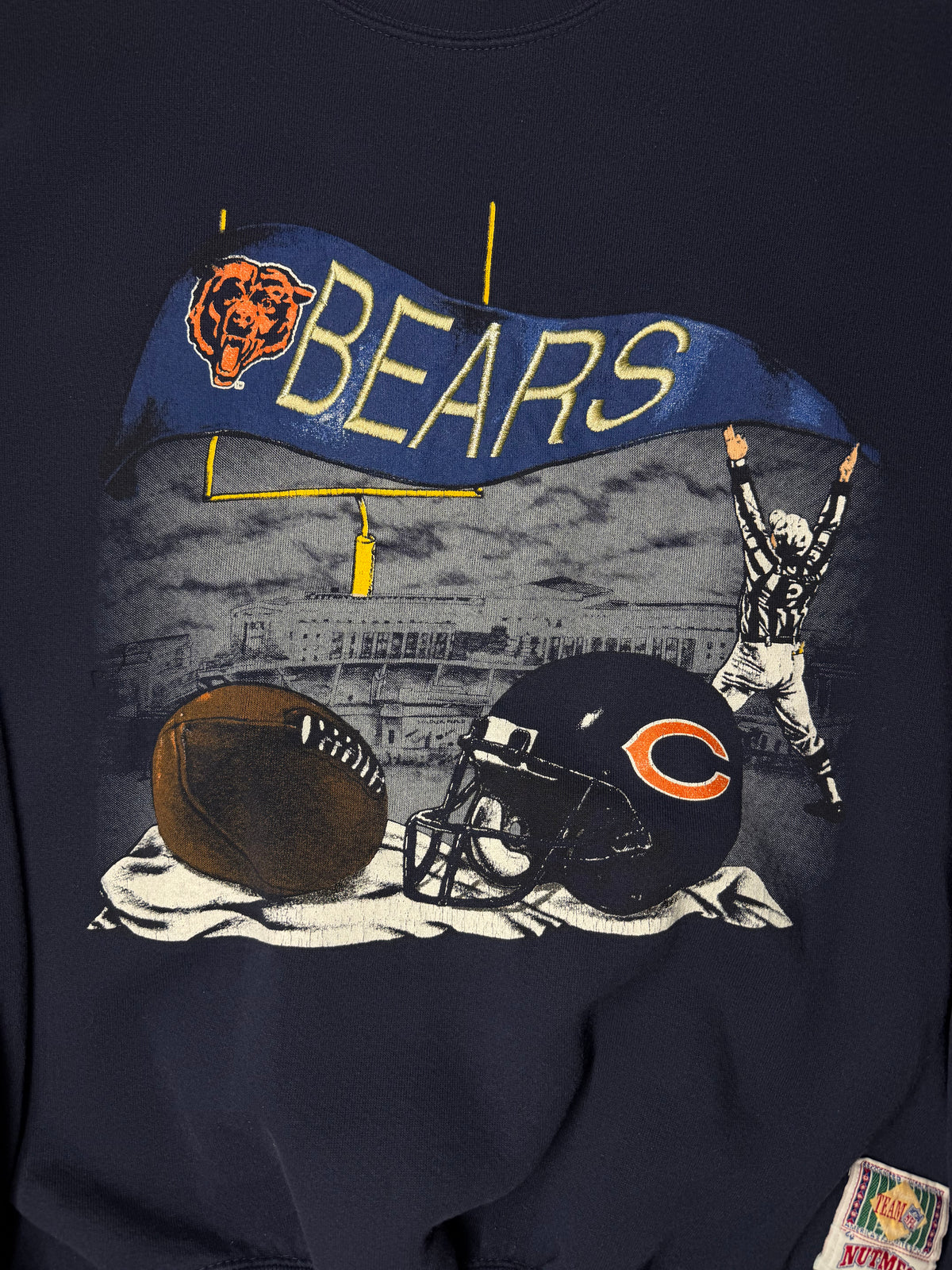 Vintage Chicago Bears Nutmeg Mills Football Graphic Crewneck