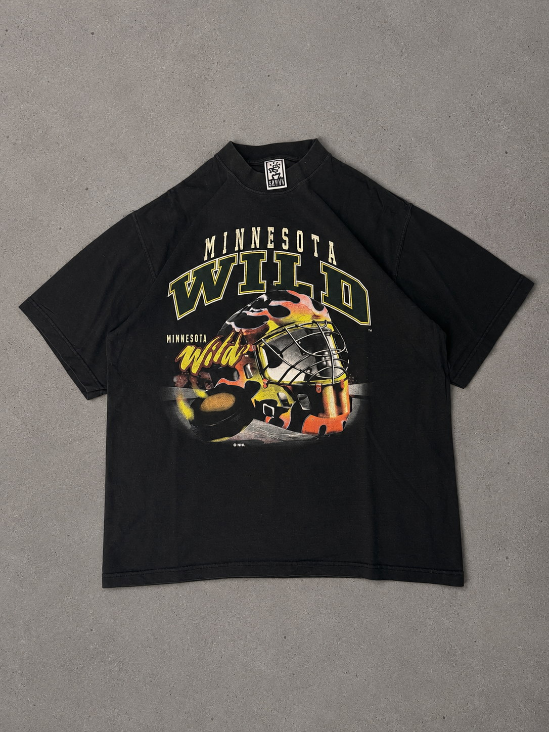 Vintage Minnesota Wild Hockey Tee – Goalie Mask Graphic