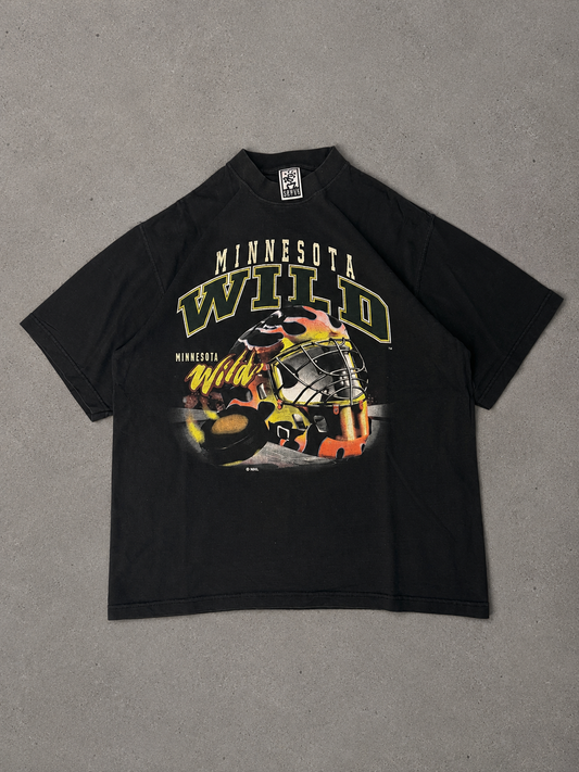 Vintage Minnesota Wild Hockey Tee – Goalie Mask Graphic