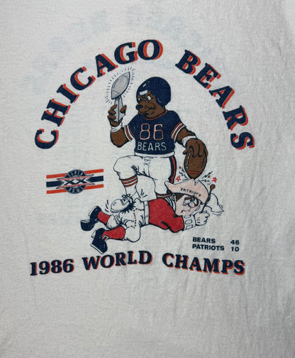 Vintage Chicago Bears “1986 World Champs” Double-Sided T-Shirt