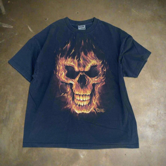 Fire Skull and Spine ODM Tee