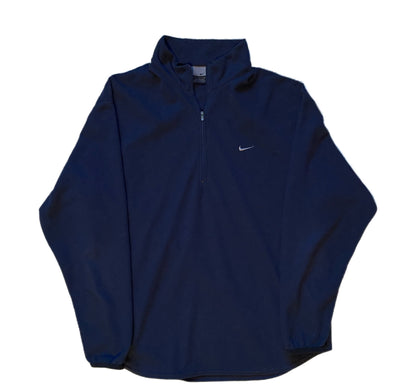 Vintage Nike Navy Quarter Zip Pullover - L