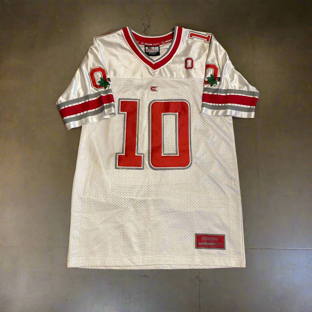 White Buckeyes Football Jersey #10