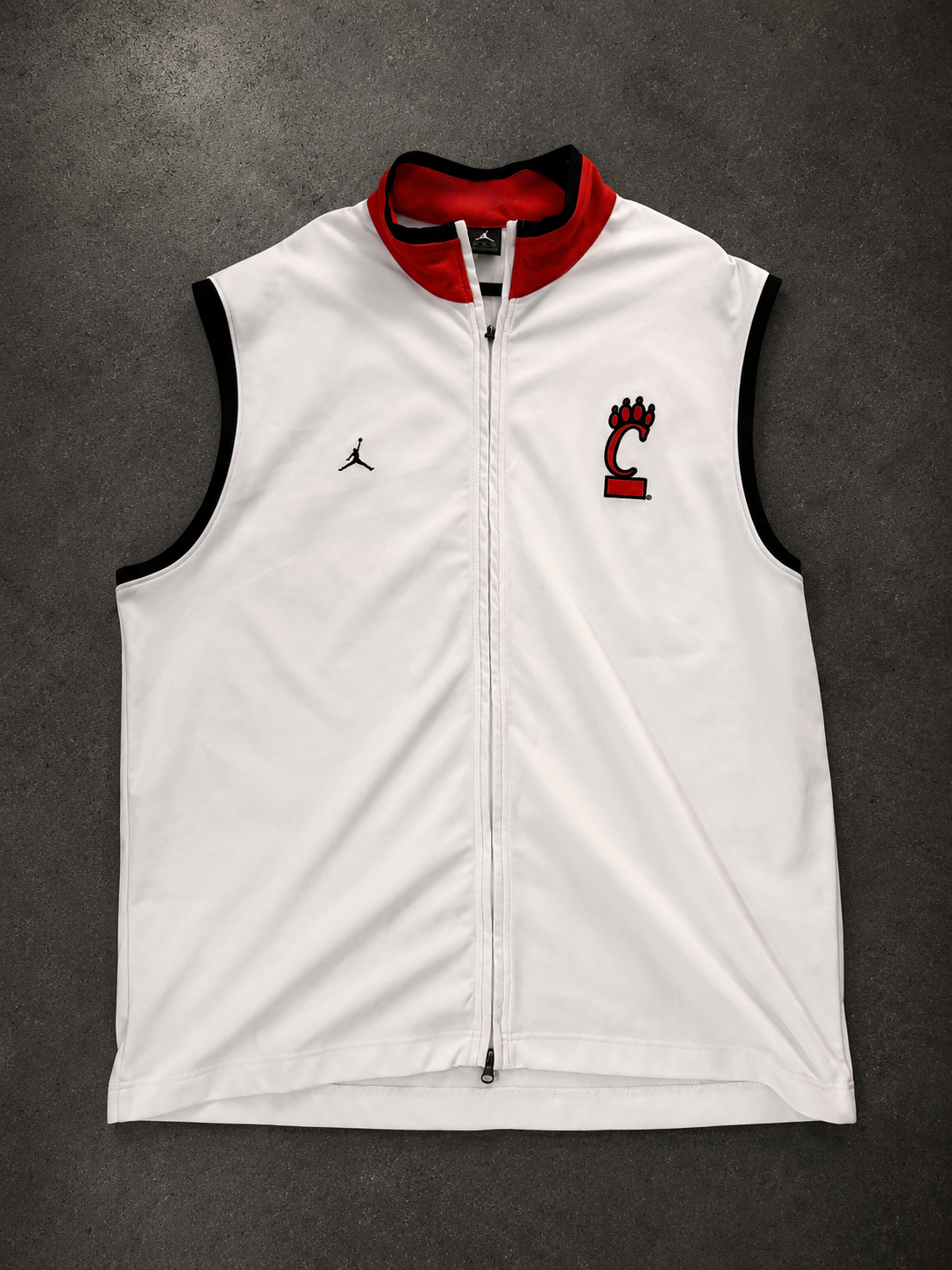 Jordan Cincinnati Bearcats Full Zip Sleeveless Vest