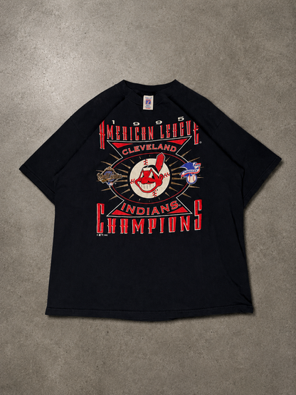 Vintage 1995 Cleveland Indians American League Champions Tee