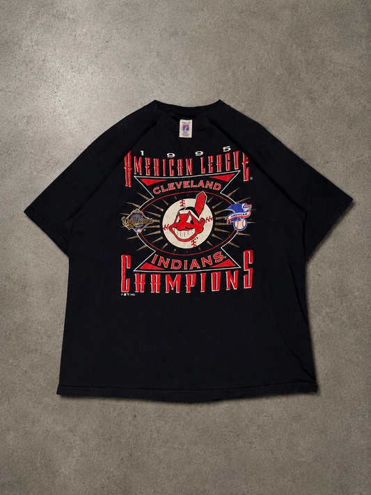 Vintage 1995 Cleveland Indians American League Champions Tee