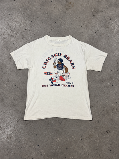 Vintage Chicago Bears “1986 World Champs” Double-Sided T-Shirt